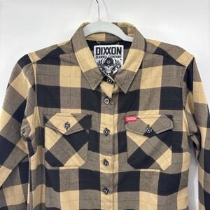 Dixxon Flannel Button Down Shirt Tango Black Tan Limited Edition Women's Medium
